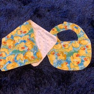 Handmade bib and burp cloth